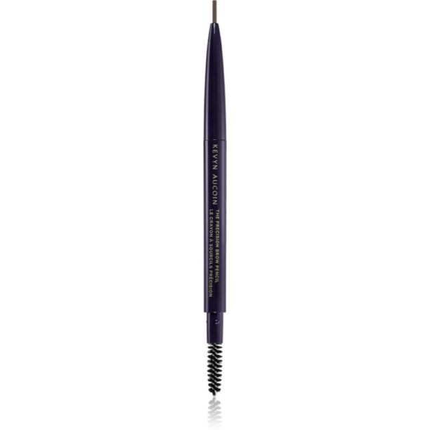 Kevyn Aucoin The Precision Brow Pencil creion pentru sprancene cu pensula culoare Brunette 0