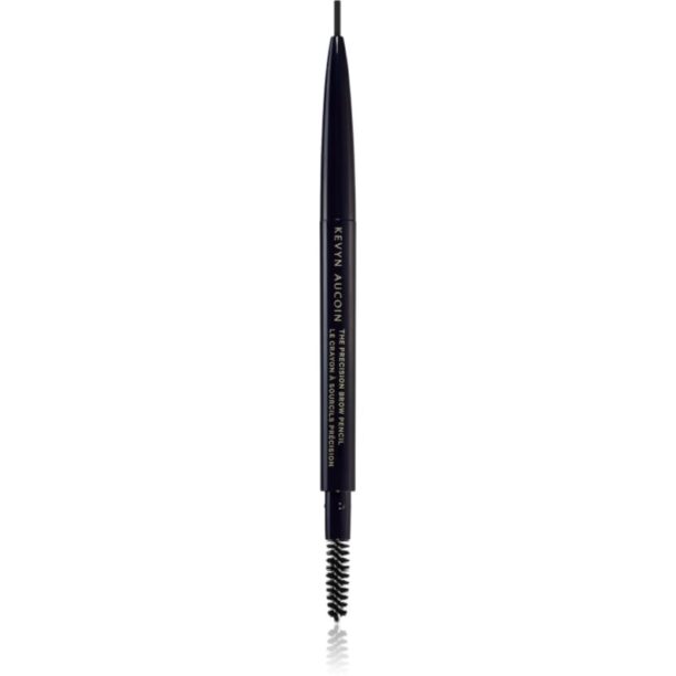 Kevyn Aucoin The Precision Brow Pencil creion pentru sprancene cu pensula culoare Dark Brunette 0