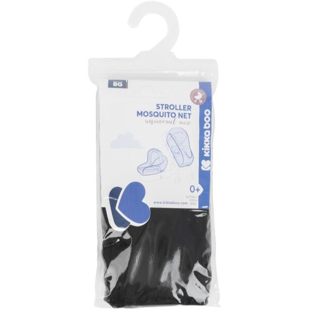 Kikkaboo Stroller Mosquito Net Black plasă de țânțari pentru cărucior 27×12