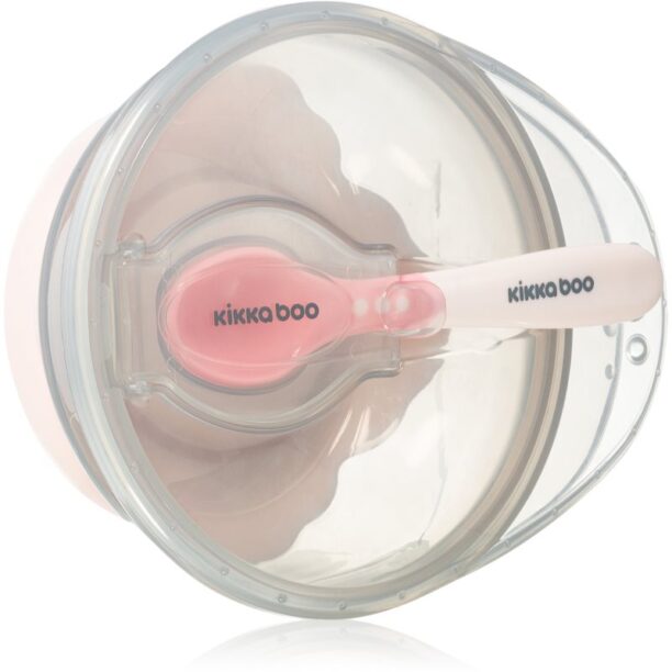 Kikkaboo Suction Bowl with Spoon bol cu linguriță cu capac 4 m+ Pink 1 buc