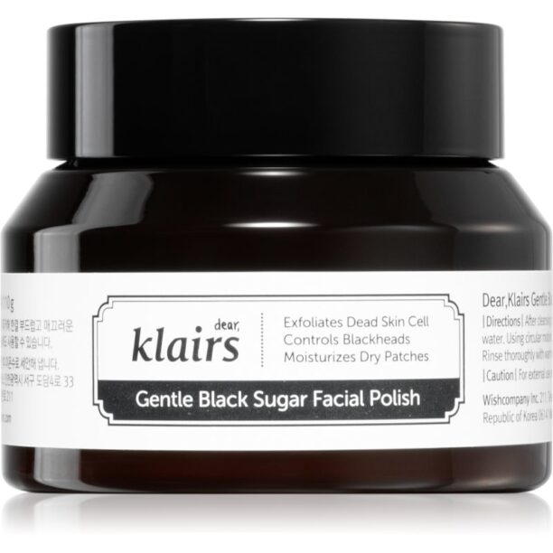 Klairs Gentle Black Sugar Facial Polish exfoliere si hidratare faciala 110 g