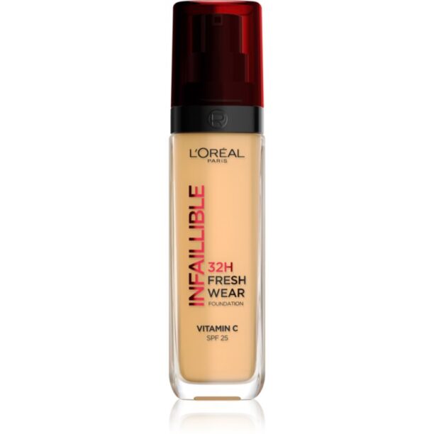 L’Oréal Paris Infaillible 32H Fresh Wear fard lichid de lunga durata culoare 140 Golden Beige 30 ml