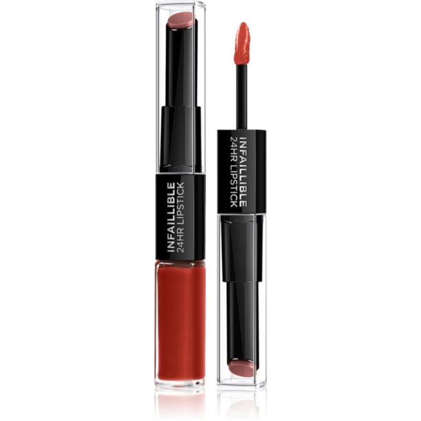 L’Oréal Paris Infallible 24H ruj rezistent si luciu de buze. 2 in 1 culoare 501 Timeless Red 5