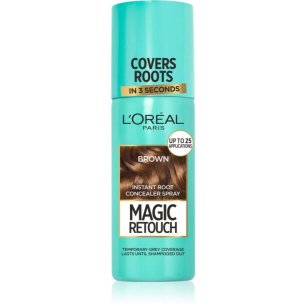 L’Oréal Paris Magic Retouch spray instant pentru camuflarea rădăcinilor crescute culoare Brown 75 ml preţ