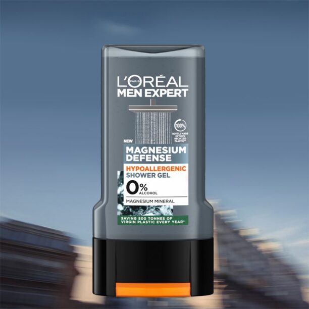 Cumpăra L’Oréal Paris Men Expert Magnesium Defence Gel de dus hipoalergenic. pentru barbati 300 ml