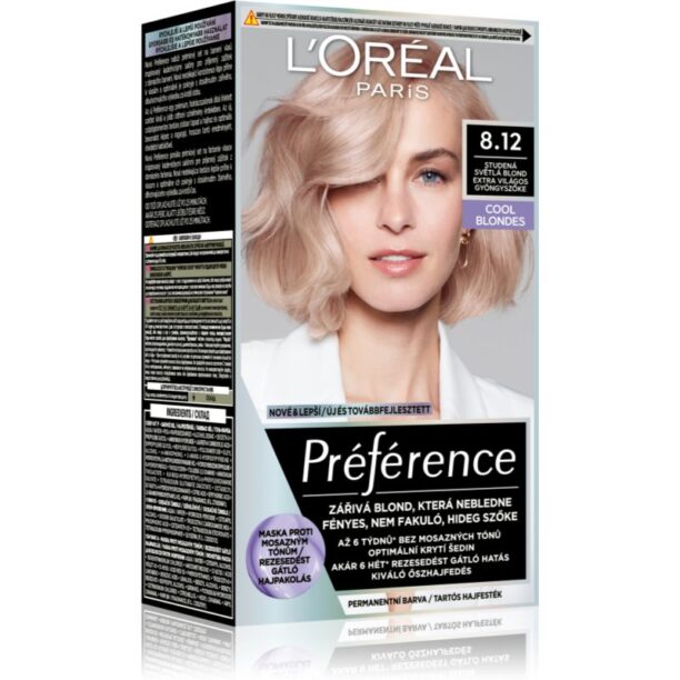 L’Oréal Paris Préférence culoare par culoare 8.12 Light Ash Beige Blonde preţ