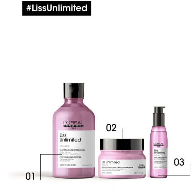 Preţ L’Oréal Professionnel Serie Expert Liss Unlimited masca de netezire pentru par indisciplinat 250 ml