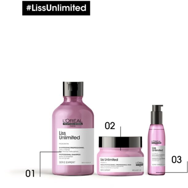 Preţ L’Oréal Professionnel Serie Expert Liss Unlimited ser netezire pentru par indisciplinat 125 ml