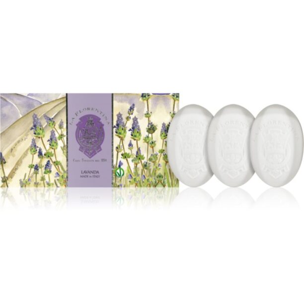 La Florentina Lavender Hand Soap set de săpunuri solide cu esente de lavanda 3x150 g