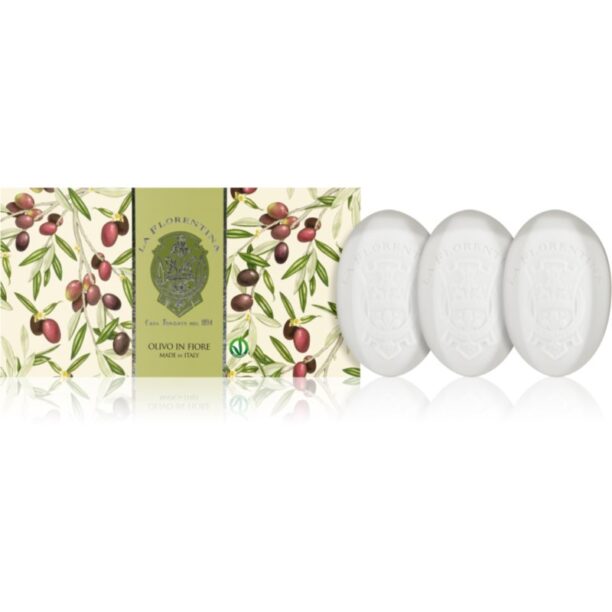 La Florentina Olive Flowers Hand Soap set de săpunuri solide cu ulei de masline 3x150 g