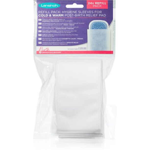 Lansinoh Cold & Warm Refill Pack manșoane sanitare pentru absorbante postpartum 24 buc