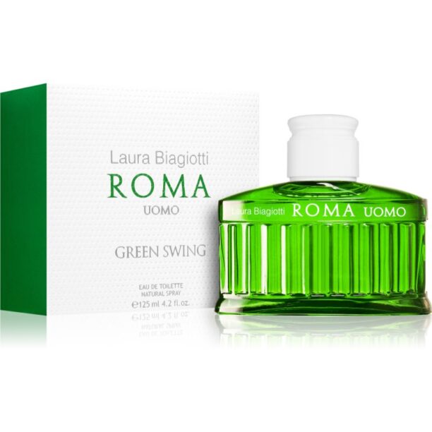 Cumpăra Laura Biagiotti Roma Uomo Green Swing Eau de Toilette pentru bărbați 125 ml