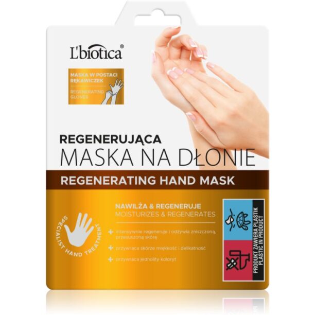 L’biotica Masks masca regeneratoare pentru maini sub formă de manusi 26 g