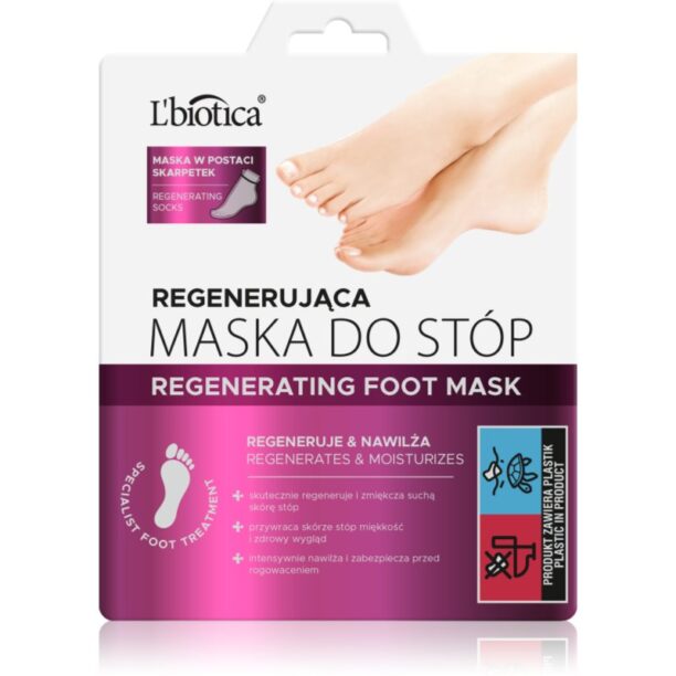 L’biotica Masks masca regeneratoare pentru picioare sub formă de șosete 32 ml