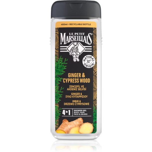 Le Petit Marseillais Ginger & Cypress Wood gel de duș 4 in 1 pentru bărbați 400 ml preţ