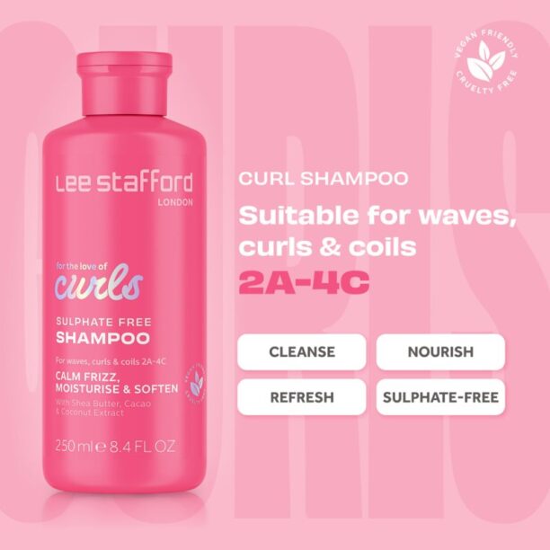 Preţ Lee Stafford For The Love Of Curls Shampoo șampon pentru par ondulat si cret 250 ml