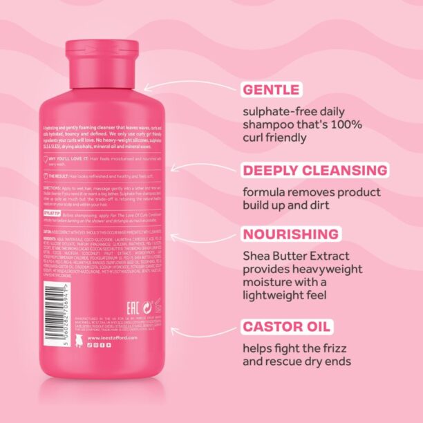 Original Lee Stafford For The Love Of Curls Shampoo șampon pentru par ondulat si cret 250 ml