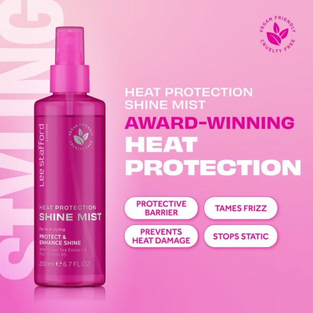 Preţ Lee Stafford Styling Heat Protection Shine Mist spray pentru protecția termică a părului 200 ml