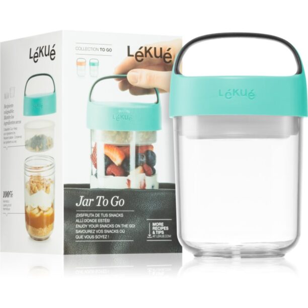 Cumpăra Lékué Jar To Go caserolă de mâncare mic culoare Turquoise 400 ml