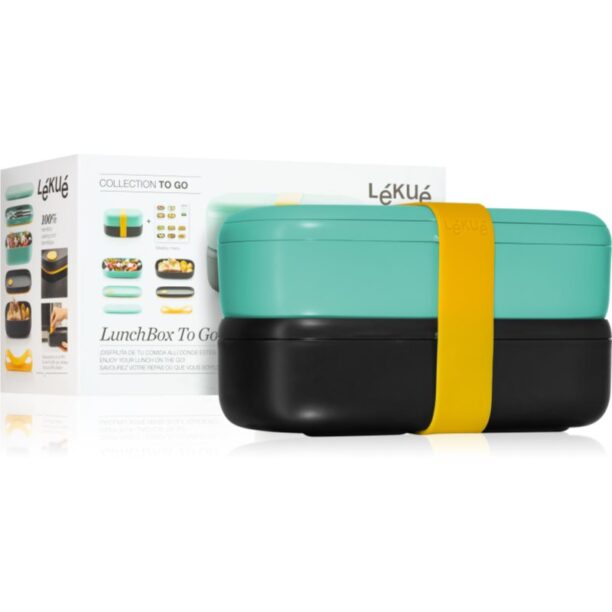 Cumpăra Lékué LunchBox To Go caserolă de mâncare culoare Turquoise 1000 ml