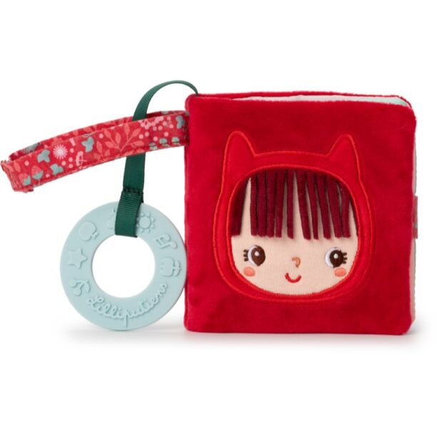 Lilliputiens Playbook Little Red Riding Hood carte educativă contrastantă pentru dentiție 6 m+ 1 buc