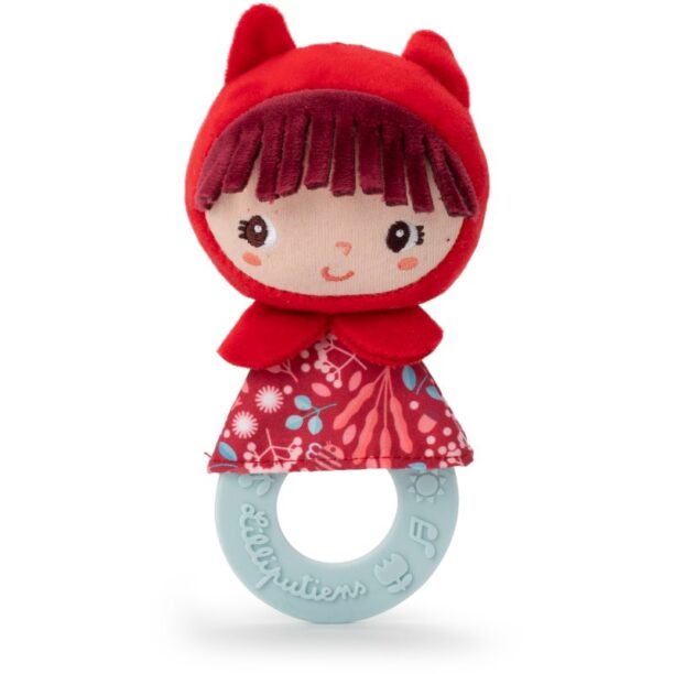 Lilliputiens Teething Rattle Little Red Riding Hood jucărie pentru dentiție 3 m+ 1 buc