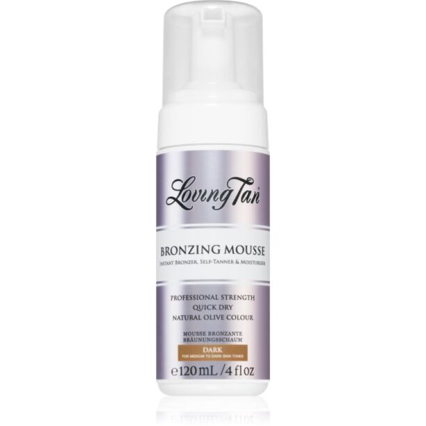 Loving Tan Bronzing Mousse spuma autobronzanta culoare Dark 120 ml preţ