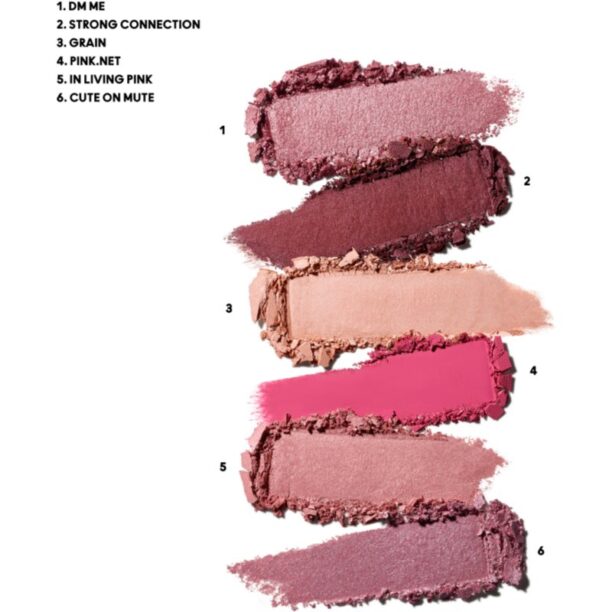 MAC Cosmetics Connect In Colour Eye Shadow Palette 6 shades paletă cu farduri de ochi culoare Rose Lens 6