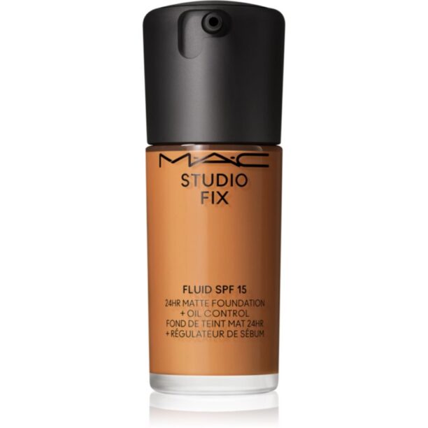 MAC Cosmetics Studio Fix Fluid SPF 15 24HR Matte Foundation + Oil Control machiaj cu efect matifiant SPF 15 culoare C8 30 ml preţ