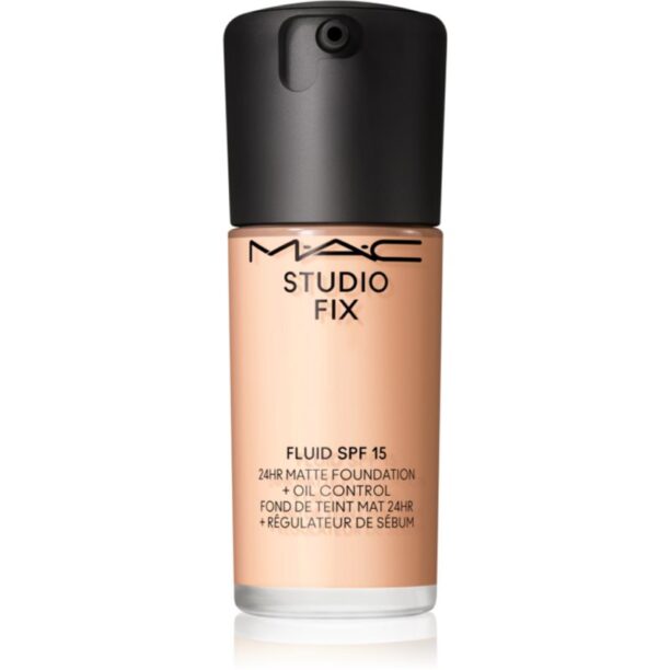 MAC Cosmetics Studio Fix Fluid SPF 15 24HR Matte Foundation + Oil Control machiaj cu efect matifiant SPF 15 culoare N4 30 ml preţ