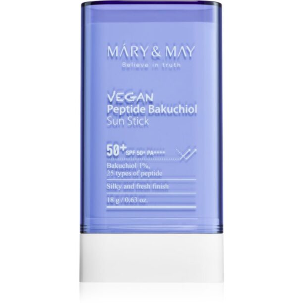 MARY & MAY Peptide Bakuchiol Sun Stick baton cu protectie solara cu efect antirid SPF 50+ 18 g preţ