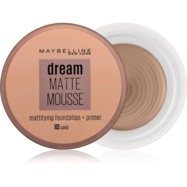 MAYBELLINE NEW YORK Dream Matte Mousse machiaj cu efect matifiant culoare 30 Sand 18 ml