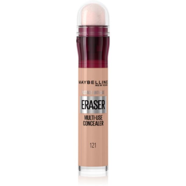 MAYBELLINE NEW YORK Instant Anti Age Eraser corector lichid cu aplicator de burete culoare 121 Light Honey 6.8 ml preţ