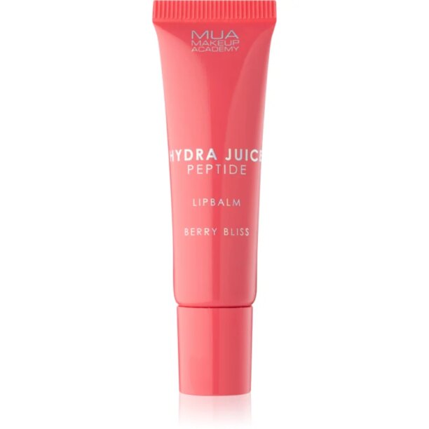 MUA Makeup Academy Hydra-Juice Peptide Balsam de buze hidratant pentru stralucire parfum Berry Bliss (Strawberry) 10 ml preţ