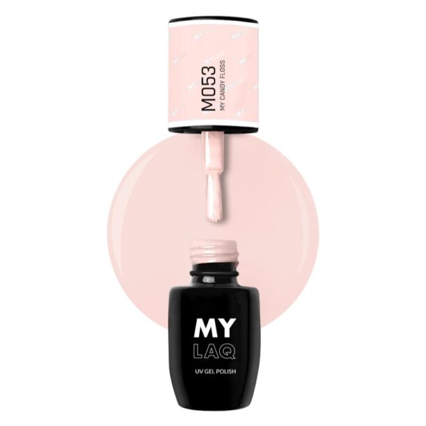 Cumpăra MYLAQ UV Gel Polish lac de unghii sub forma de gel culoare My Candy Floss 5 ml