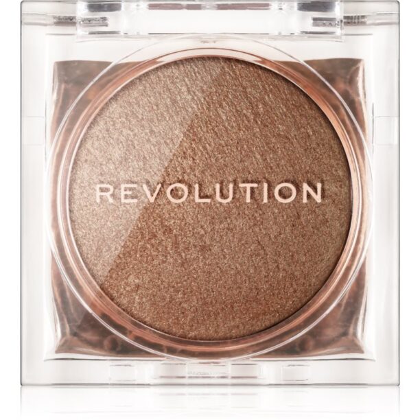 Makeup Revolution Beam Bright Pudra compacta ce ofera luminozitate culoare Bronze Baddie 2