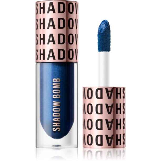 Makeup Revolution Shadow Bomb fard de ploape de nuanta aurie culoare Dynamic Blue 4