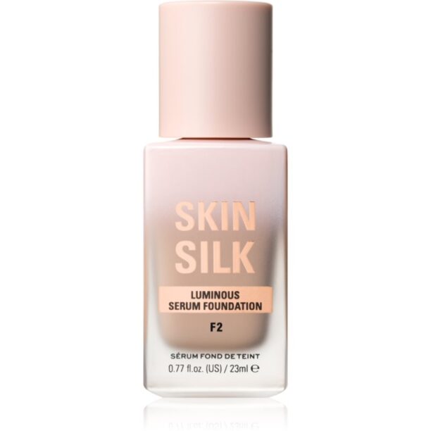 Makeup Revolution Skin Silk Serum Foundation Machiaj usor cu efect de luminozitate culoare F2 23 ml preţ