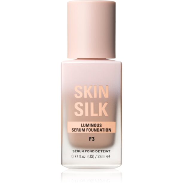 Makeup Revolution Skin Silk Serum Foundation Machiaj usor cu efect de luminozitate culoare F3 23 ml preţ