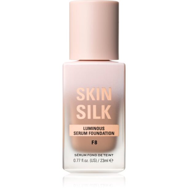 Makeup Revolution Skin Silk Serum Foundation Machiaj usor cu efect de luminozitate culoare F8 23 ml preţ