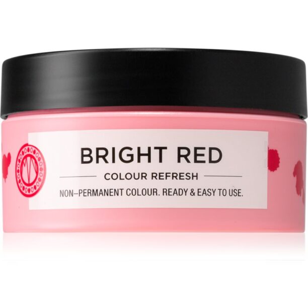 Maria Nila Colour Refresh Bright Red mască fină de hrănire fără pigmenți permanenți de culoare rezistă la 4 - 10 spălări 0.66 100 ml preţ