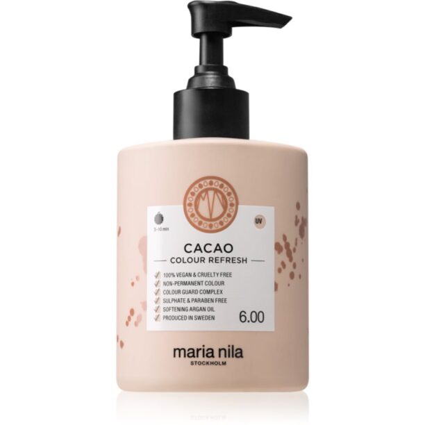 Maria Nila Colour Refresh Cacao mască fină de hrănire fără pigmenți permanenți de culoare rezistă la 4 - 10 spălări 6.00 300 ml preţ