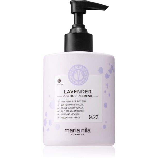 Maria Nila Colour Refresh Lavender mască fină de hrănire fără pigmenți permanenți de culoare rezistă la 4 - 10 spălări 9.22 300 ml preţ