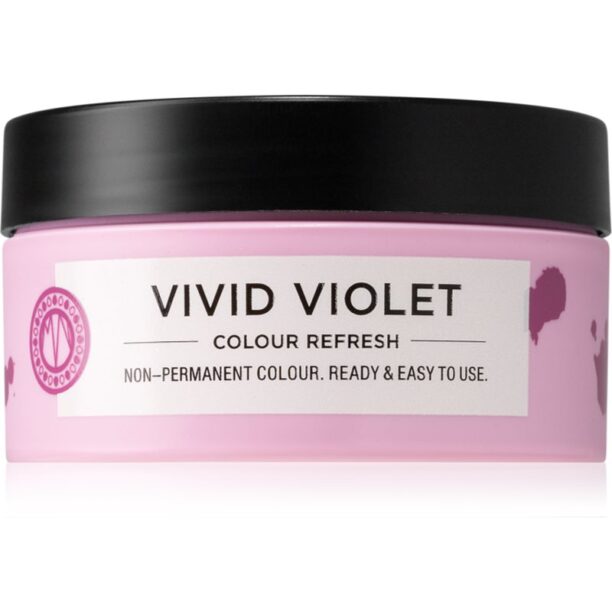 Maria Nila Colour Refresh Vivid Violet mască fină de hrănire fără pigmenți permanenți de culoare rezistă la 4 - 10 spălări 0.22 100 ml preţ