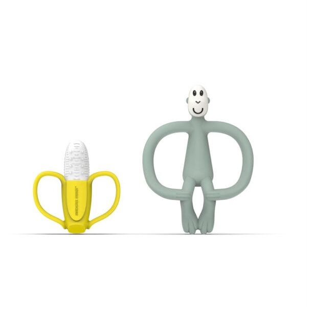 Matchstick Monkey Banana Soother & Monkey Teether set cadou pentru copii