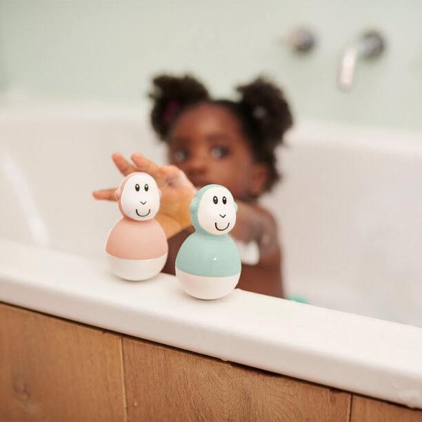 Cumpăra Matchstick Monkey Endless Bathtime Fun Wobblers jucărie pentru apă Mint Green & Dusty Pink 2 buc