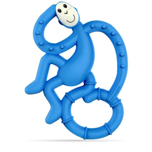 Matchstick Monkey Mini Monkey Teether jucărie pentru dentiție cu aditiv antimicrobian Blue 1 buc preţ