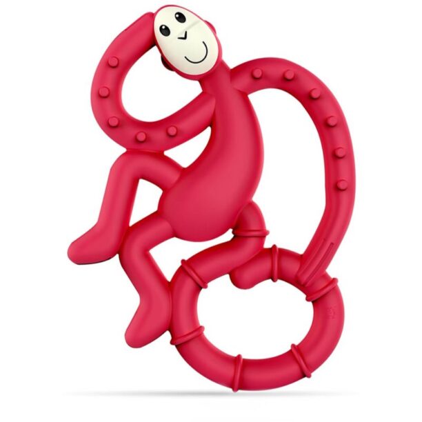 Matchstick Monkey Mini Monkey Teether jucărie pentru dentiție cu aditiv antimicrobian Ruby 1 buc preţ