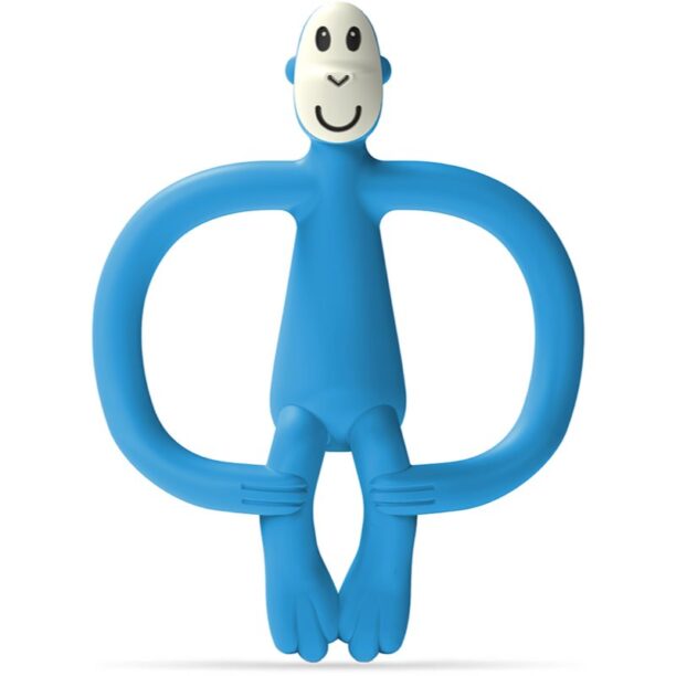 Matchstick Monkey Monkey Teether jucărie pentru dentiție perie 2 in 1 Blue 1 buc preţ