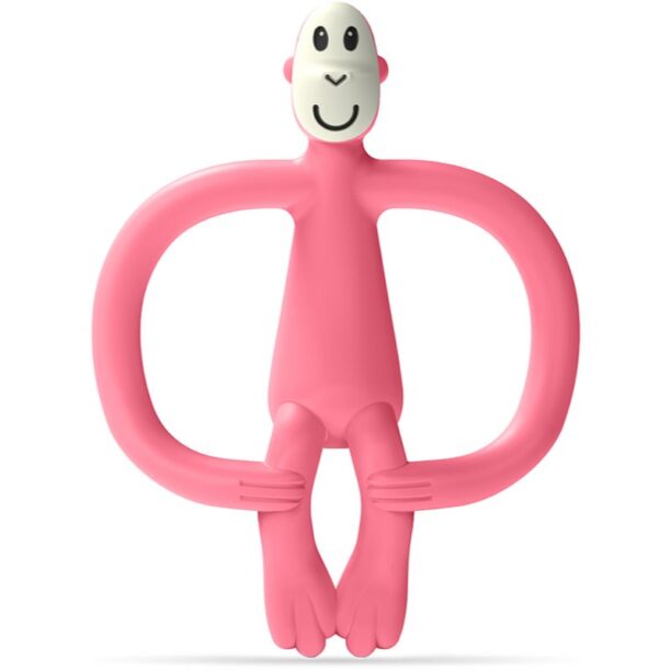 Matchstick Monkey Monkey Teether jucărie pentru dentiție perie 2 in 1 Pink 1 buc preţ